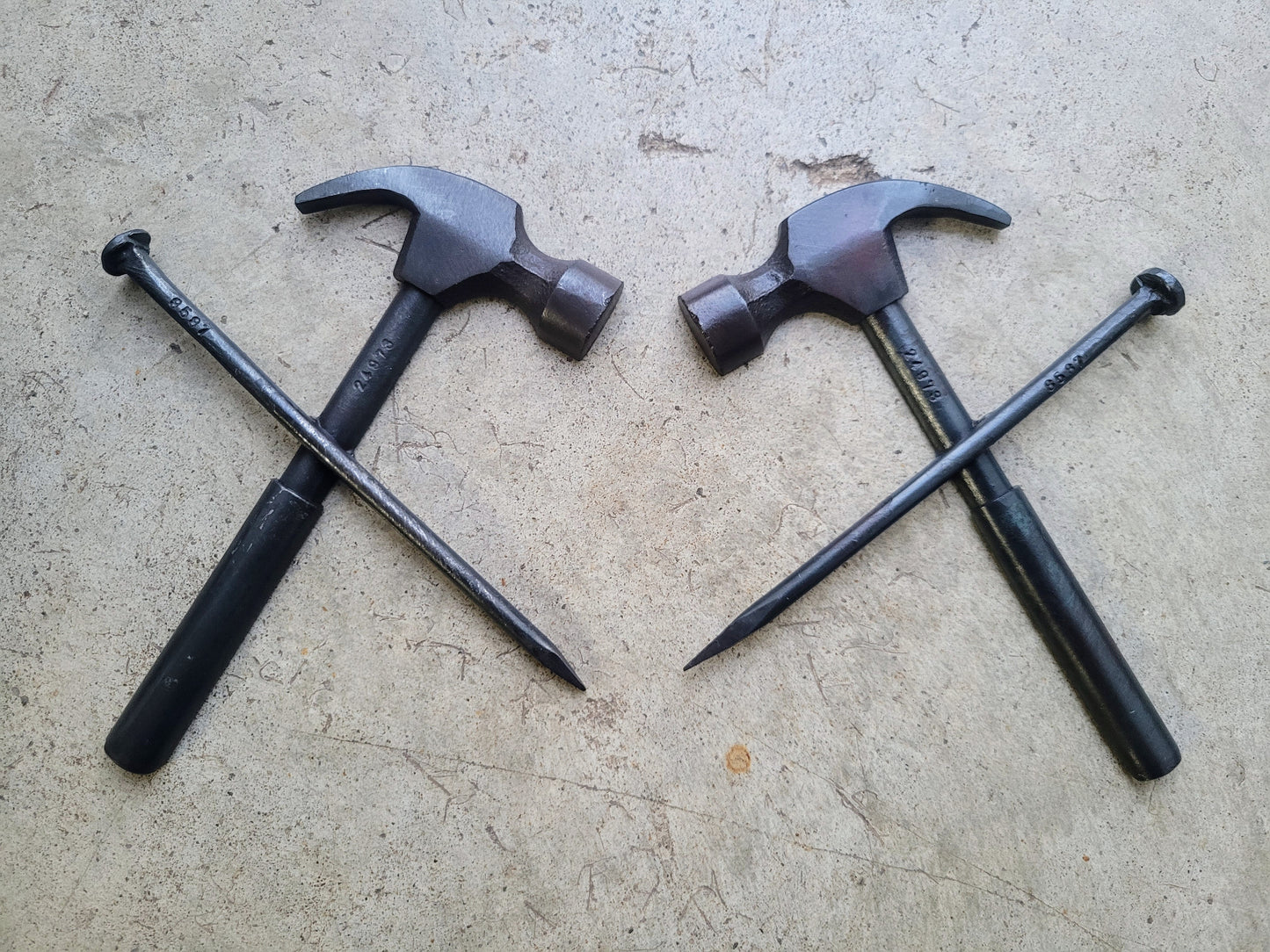 Custom Hammer and Nails Sculpture (matching set of 2)