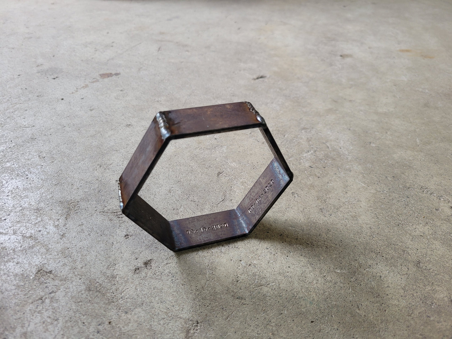 Custom Anniversary Hexagon Sculpture