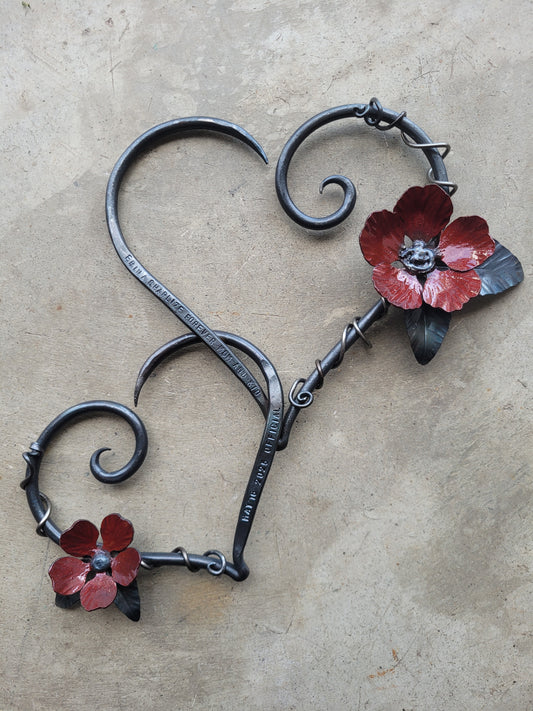 Custom Linked Floral Hearts