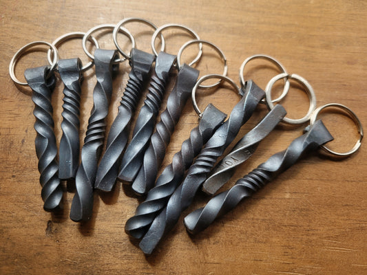 Forge Twisted Iron Keychain