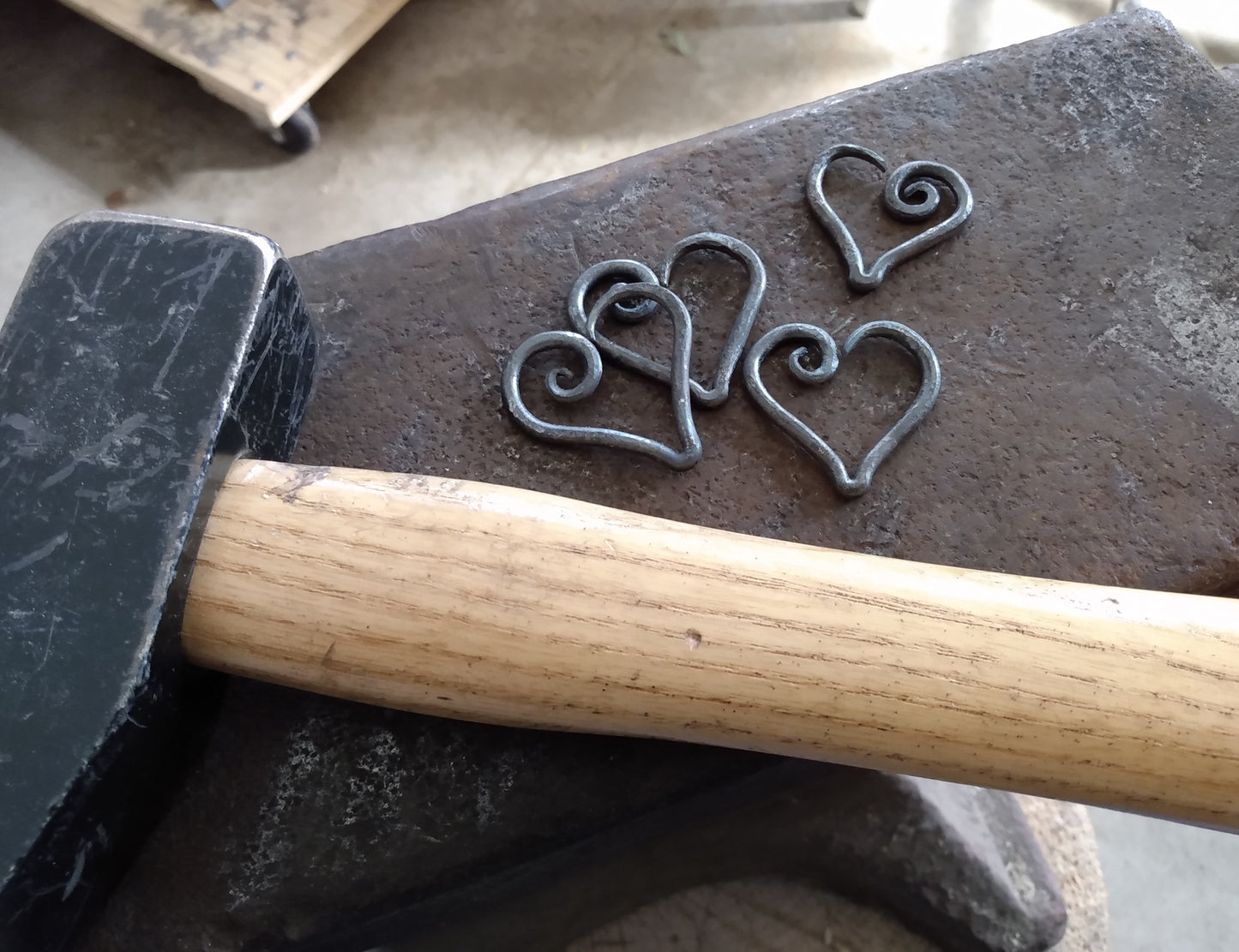 Forged Steel Heart Necklace