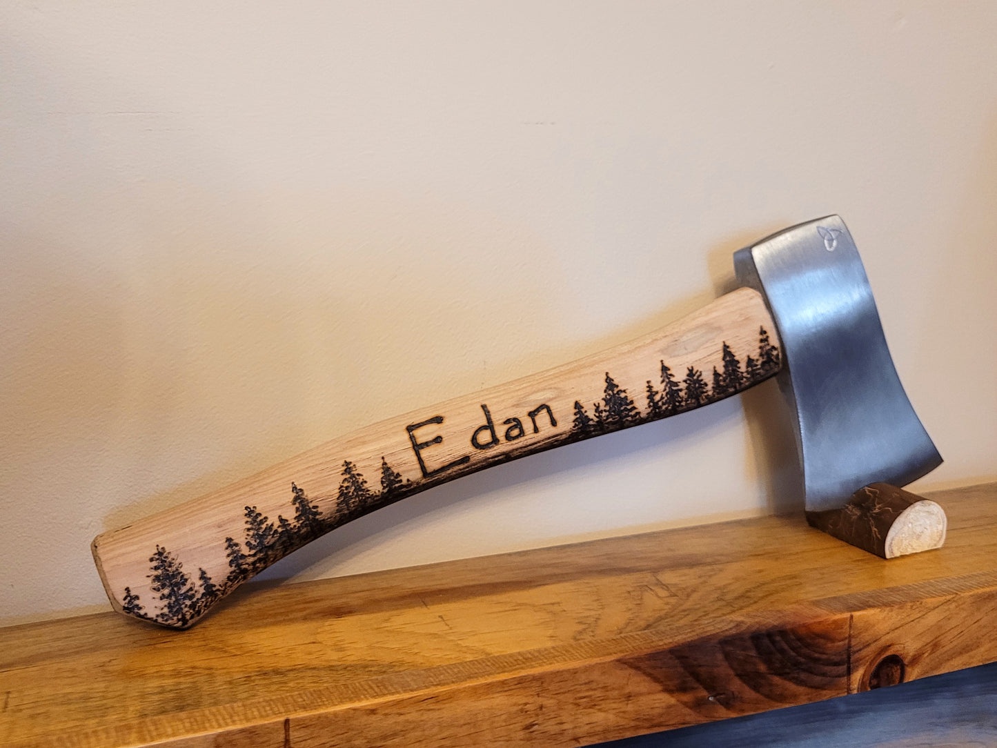 Forest Theme Custom Carved Axe