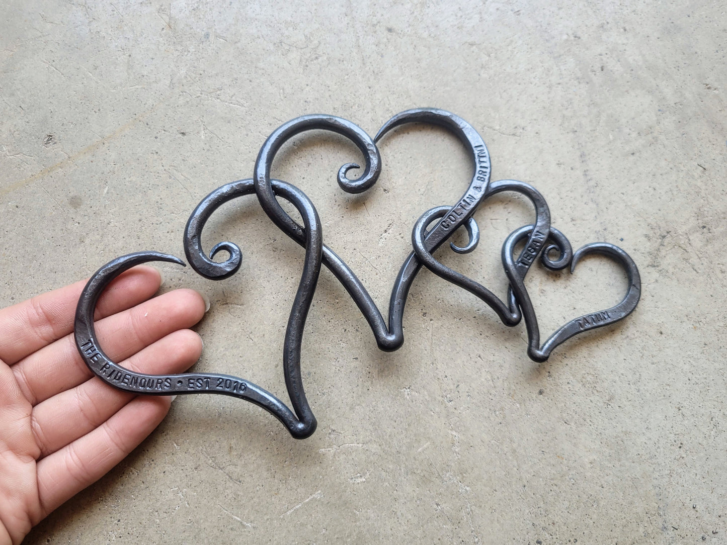 Welded Set of Linked Hearts