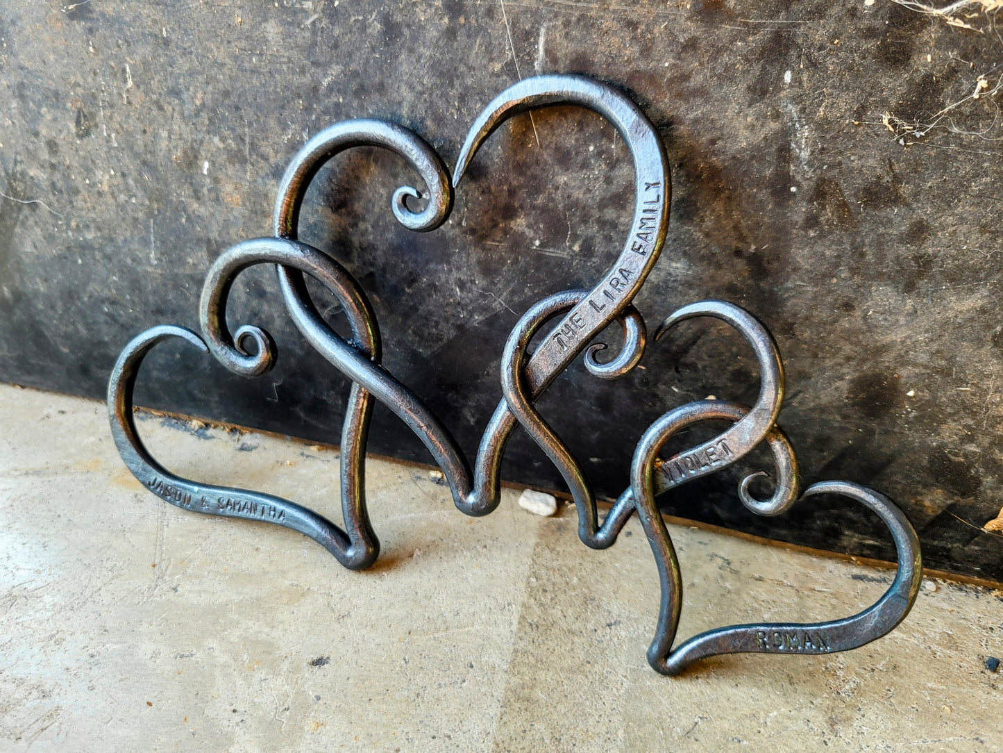 Welded Set of Linked Hearts