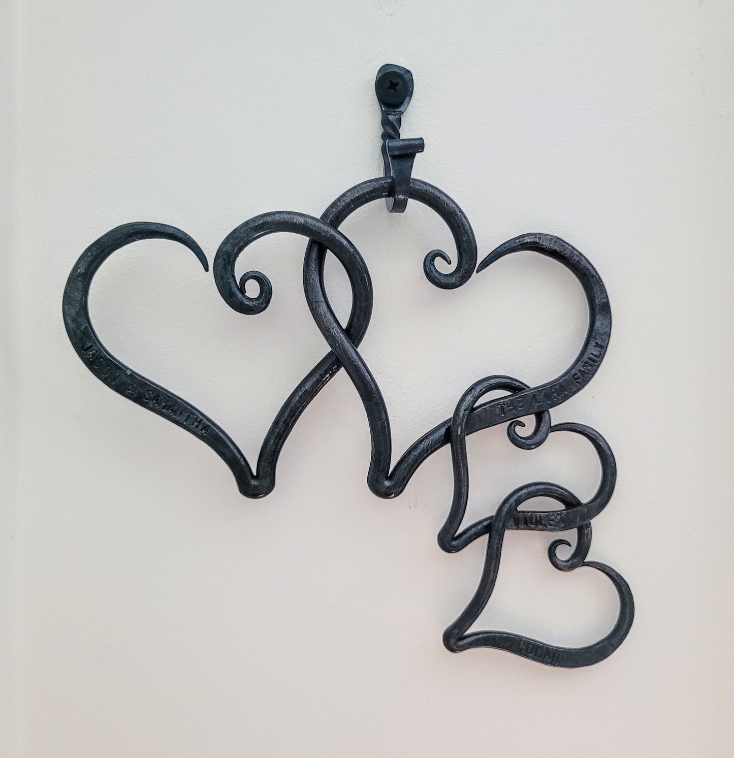 Welded Set of Linked Hearts