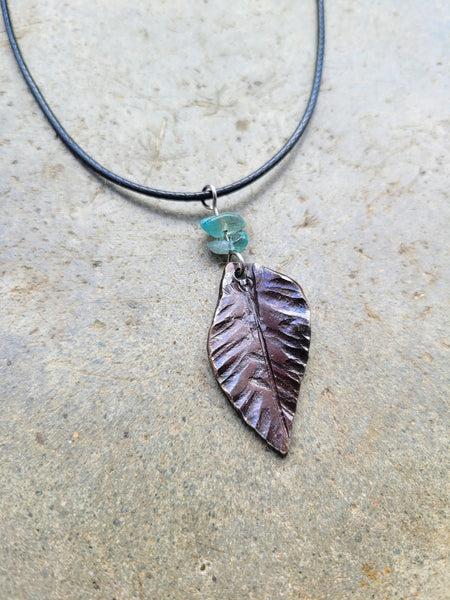 Forged Leaf Necklace