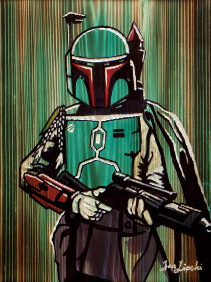 Boba Fett Wood Artwork