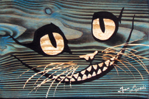 Cheshire Cat Wood Artwork