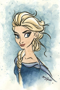 Elsa (Frozen) Ink Drawing