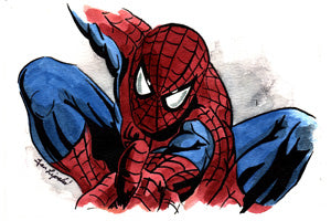 Spider-Man Ink Drawing