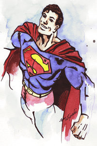 Superman Ink Drawing