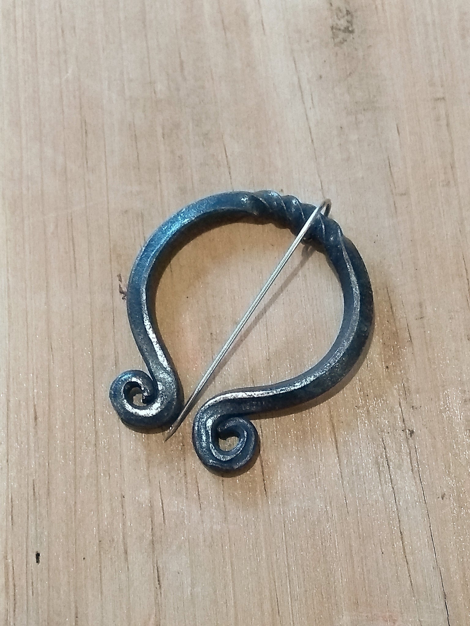 Forged Fibula Viking Cloak Pin Nordic Brooch of Ancient Times Penannular  Viking Brooch Clothes Pins