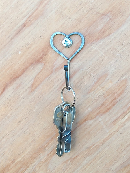 Small Heart Shaped Key Hooks (Set of 5)