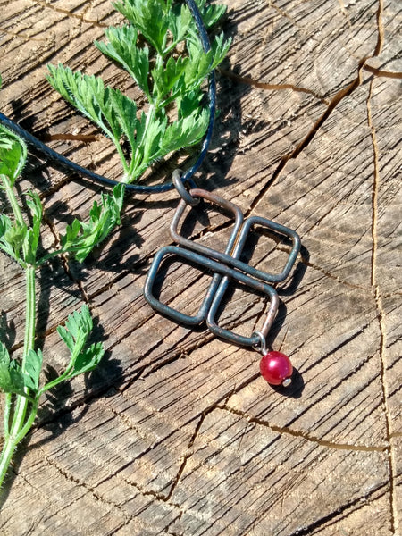 Celtic Knot Forged Steel Necklace