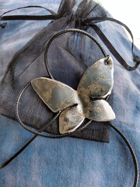 Geometric Style Butterfly Statement Necklace