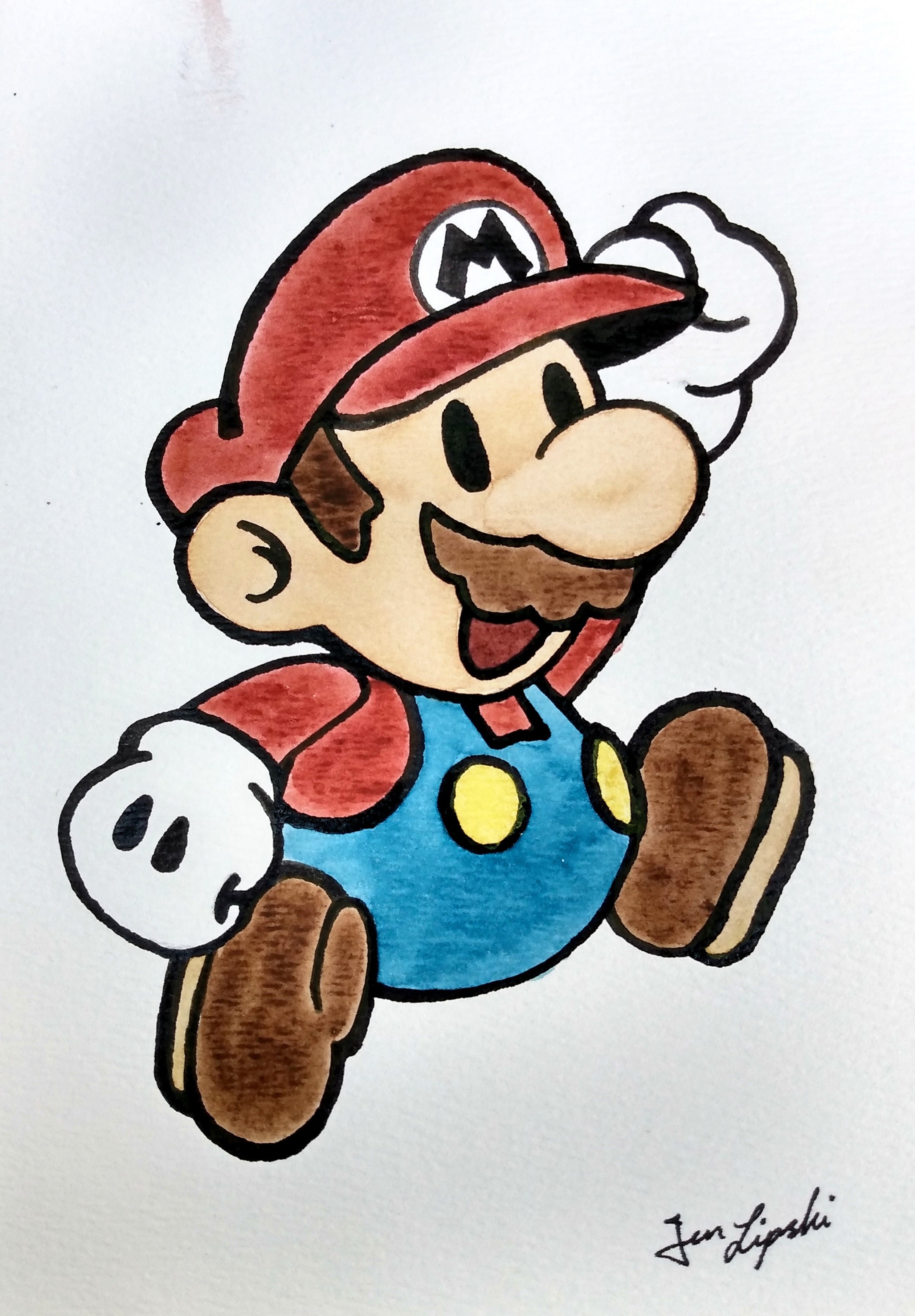 Mini Mario Drawing How To Draw Super Paper Mario Characters