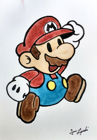Super Mario Ink Drawing