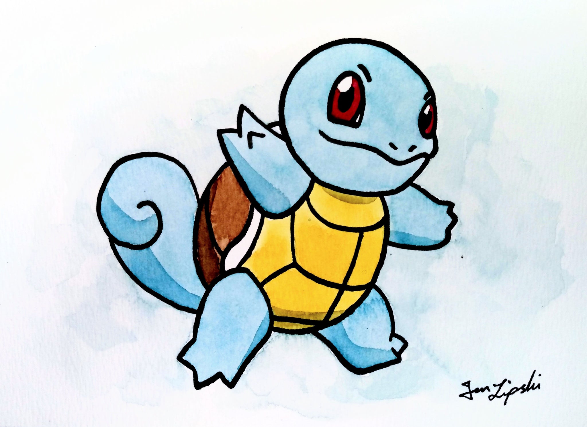 Squirtle Ink Drawing