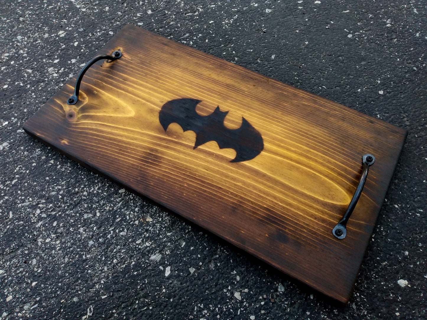 Batman Burned Wood Serving Tray