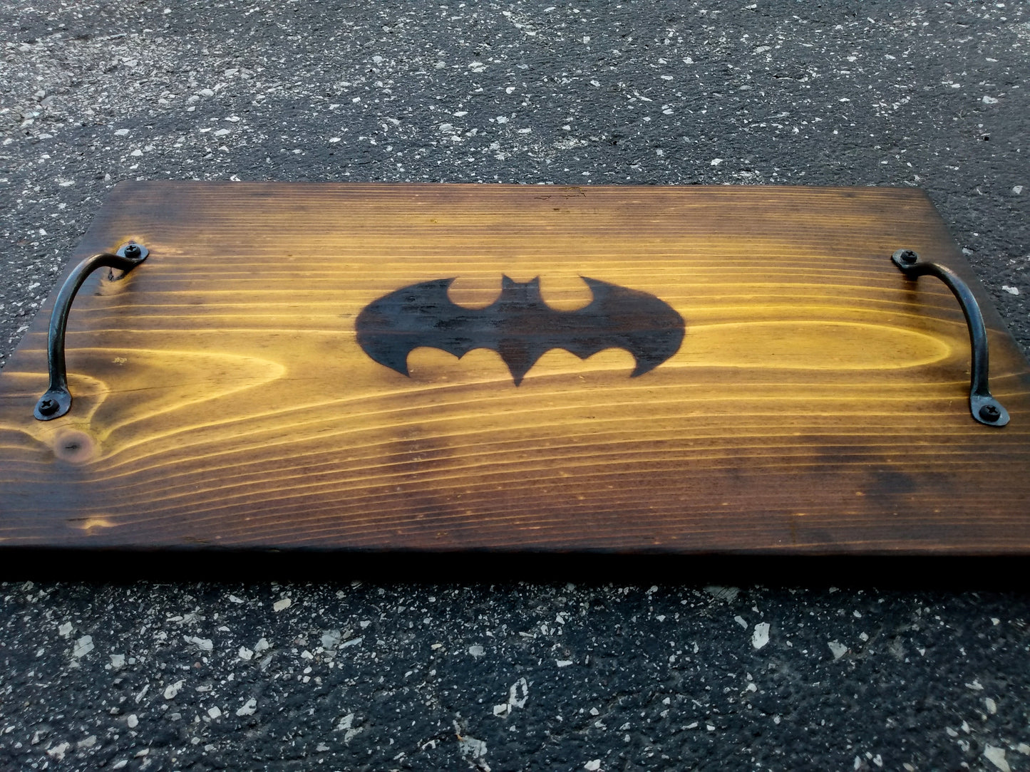 Batman Burned Wood Serving Tray