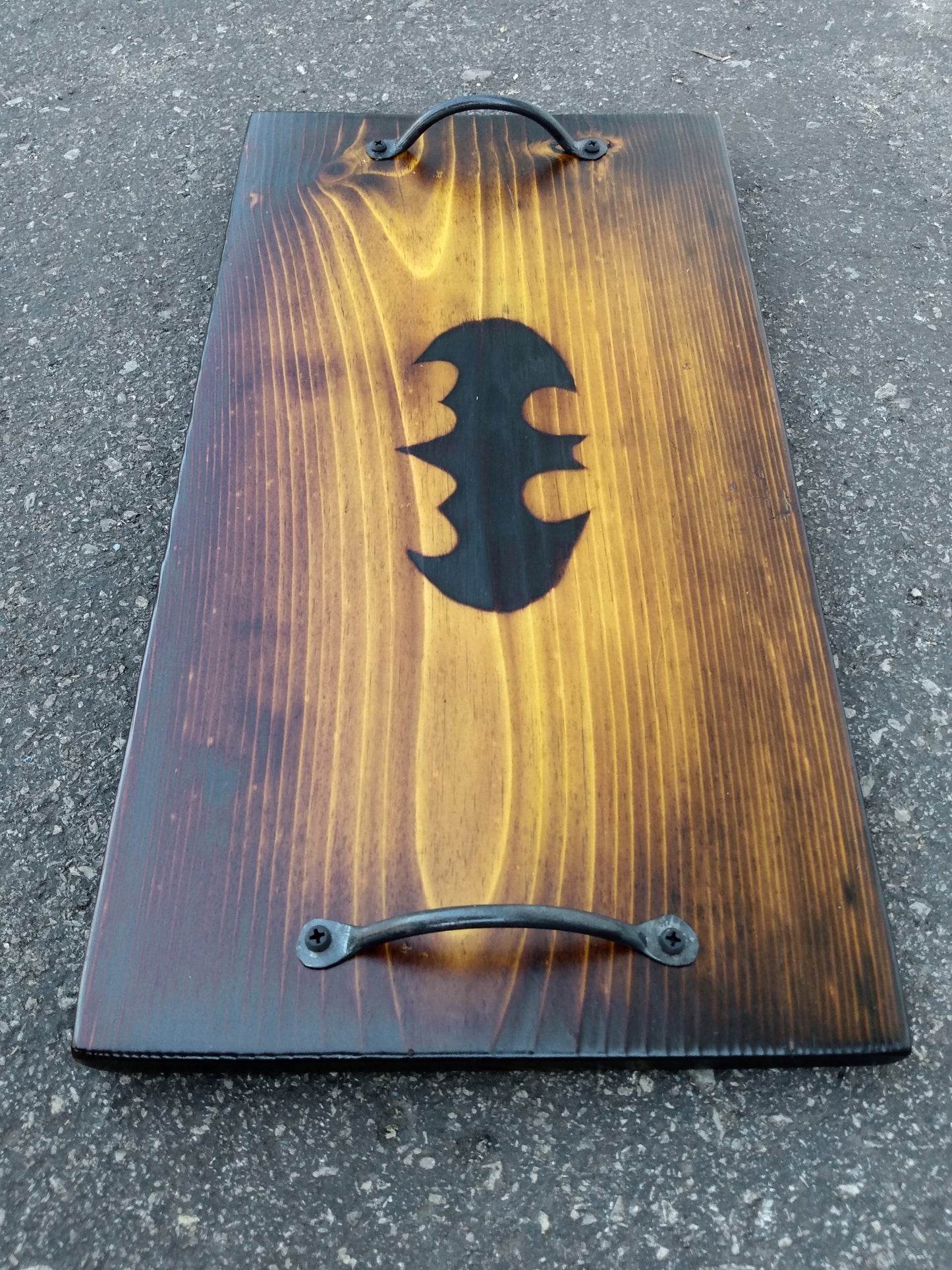 Batman Burned Wood Serving Tray