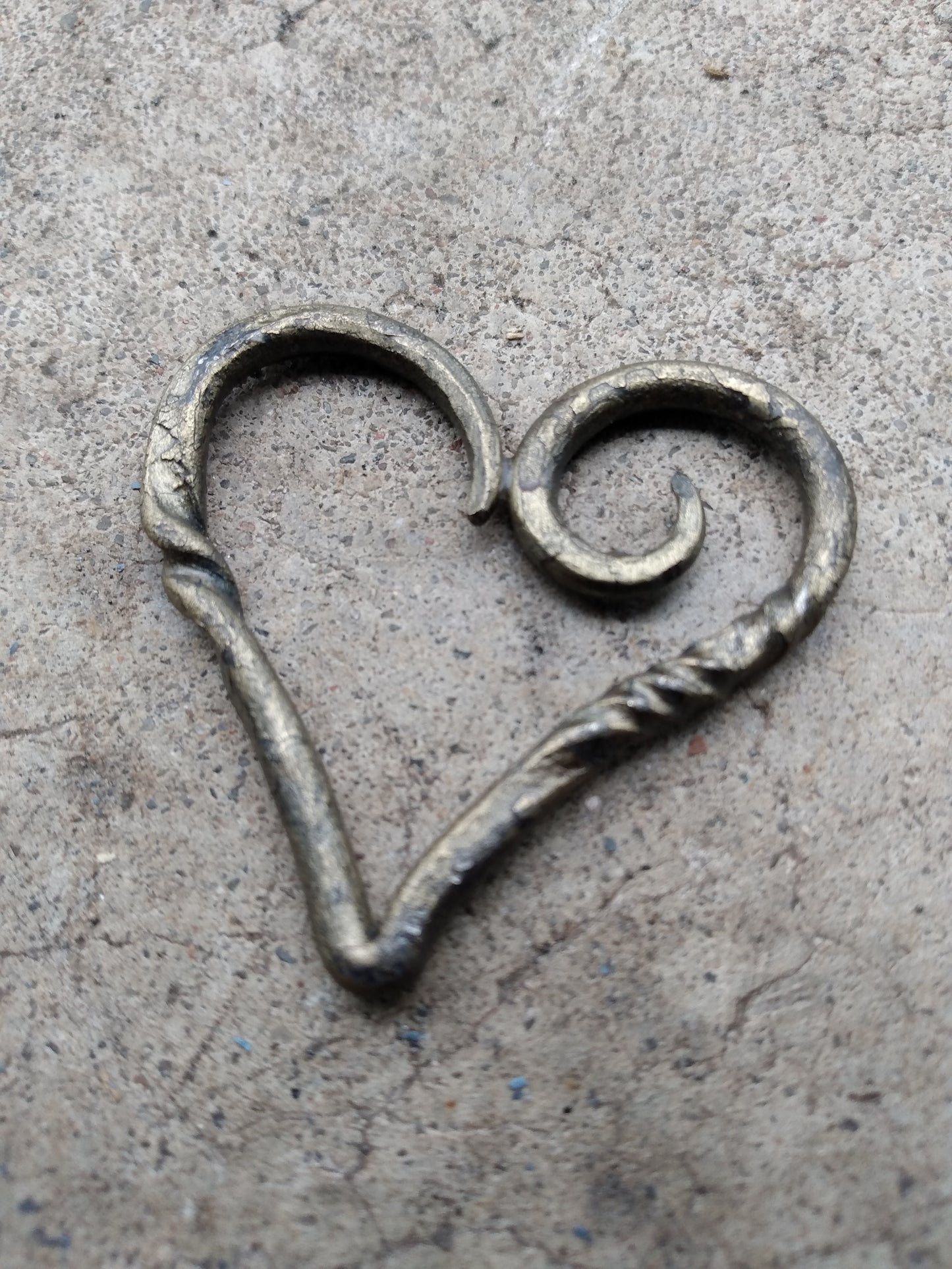 Twisted Steel Heart Necklace