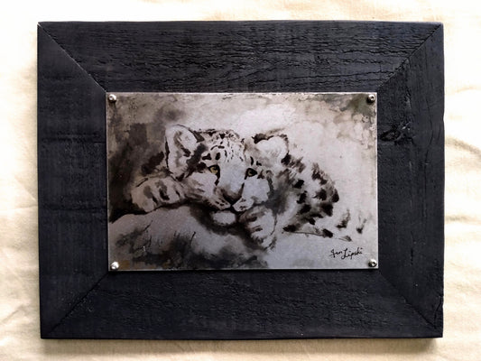 Leopard Cub Metal Drawing Study