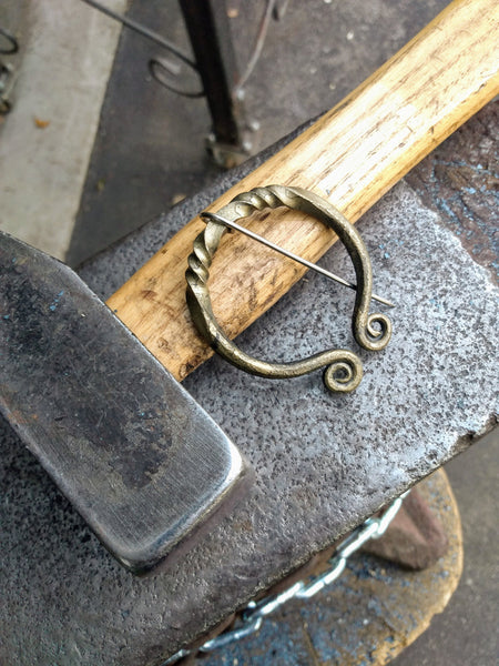 Medieval Viking Hand Forged Iron Cloak Pin - MedieWorld