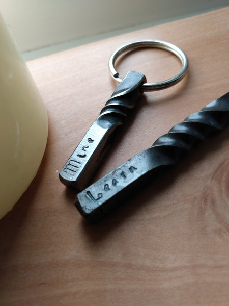 Forge Twisted Iron Keychain