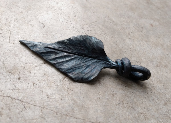 Forged Leaf Pendant