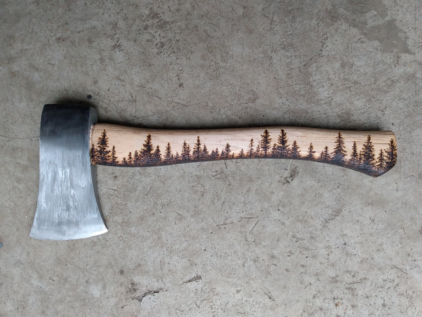 Forest Theme Custom Carved Axe