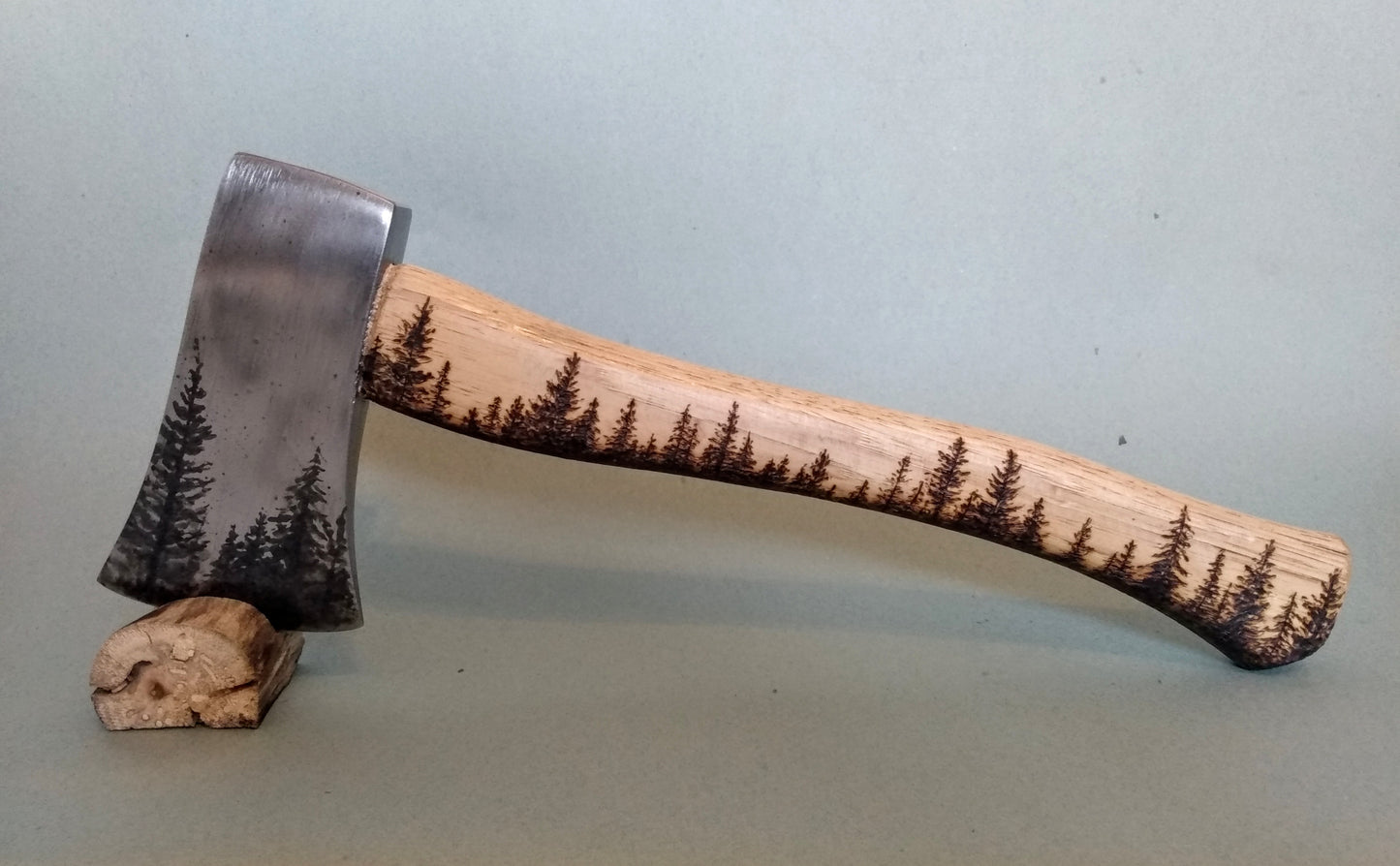 Forest Theme Custom Carved Axe
