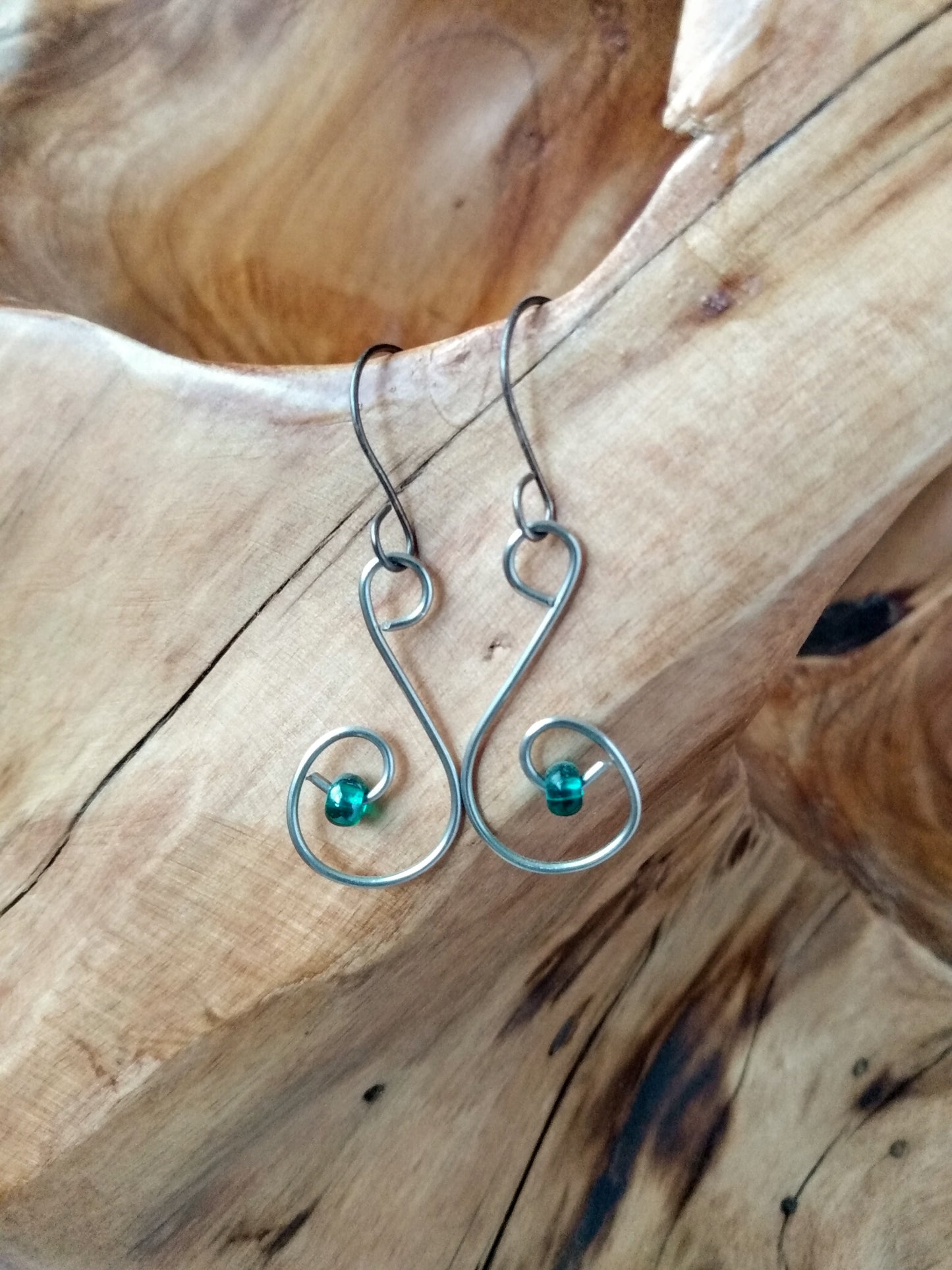 Swirl Drop Pendant Earrings