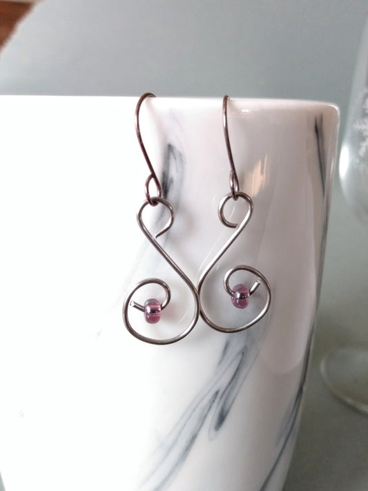 Swirl Drop Pendant Earrings