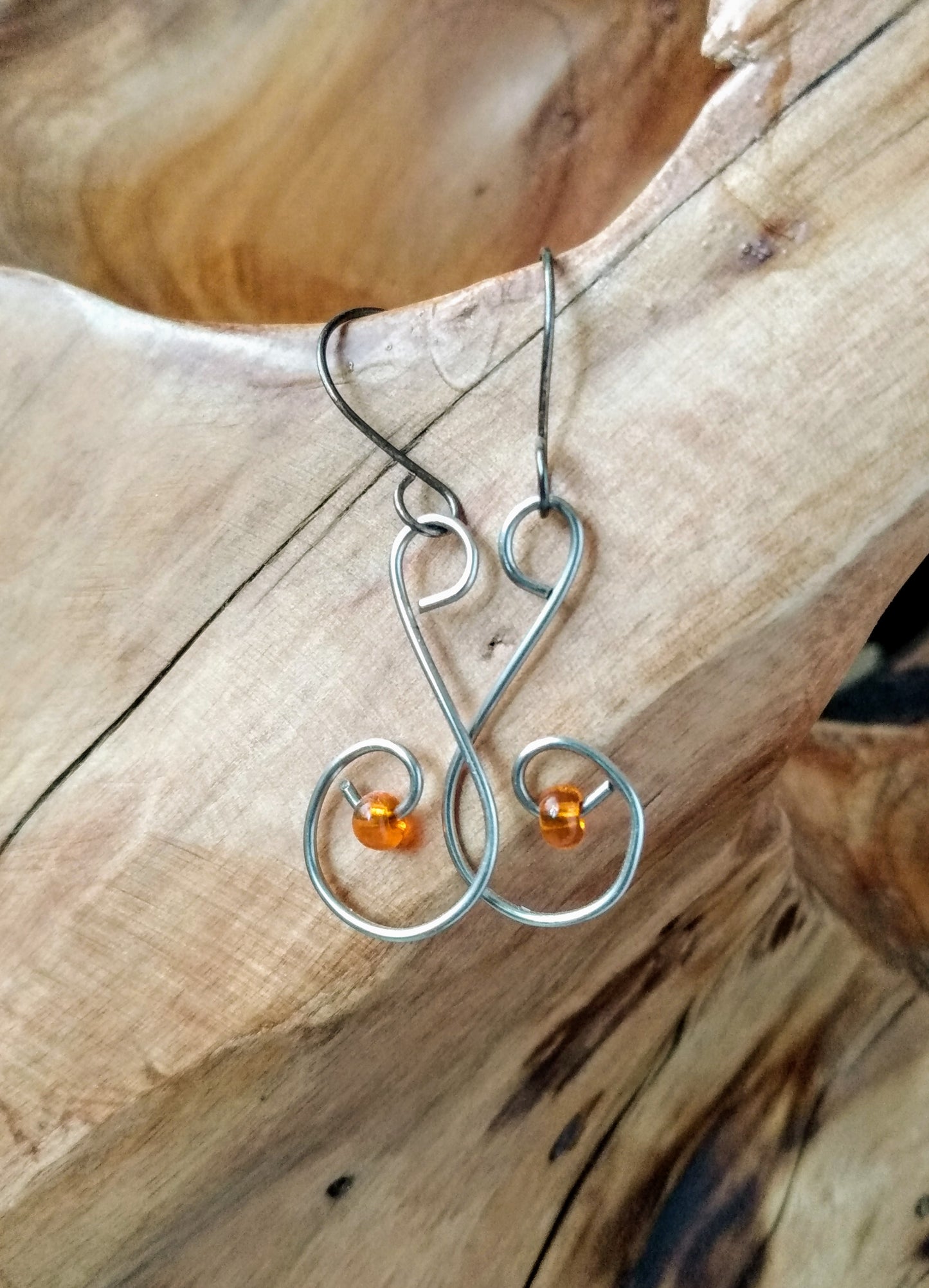 Swirl Drop Pendant Earrings