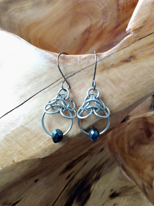 Dew Drop Chainmail Earrings