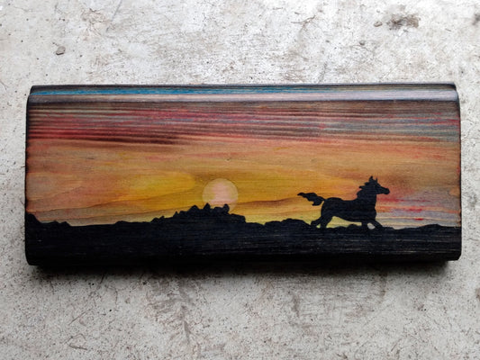 Running Horse Landscape Silhouette