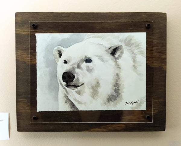 Polar Bear Study (Watercolour and Ink)