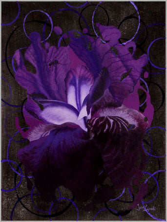 Iris - Floral Painting - 16x20"
