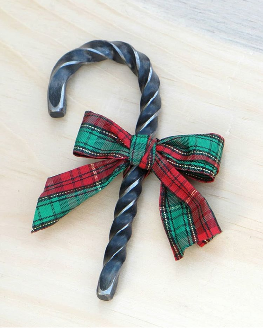 Forged Steel Candy Cane Ornament