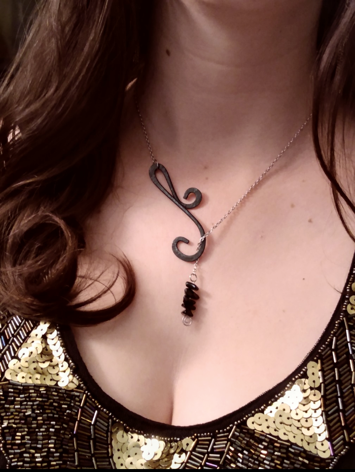 Asymmetrical Scroll Necklace