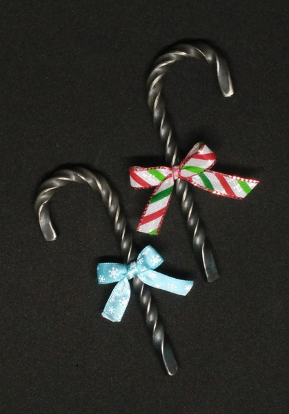Forged Steel Candy Cane Ornament
