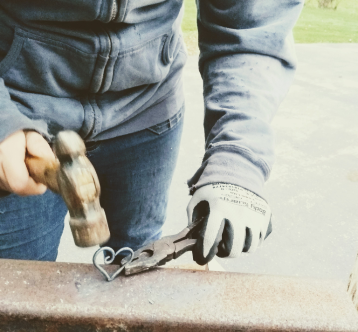 Forged Steel Heart Necklace