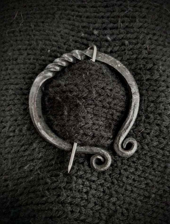 Forged Medieval Cloak Pin
